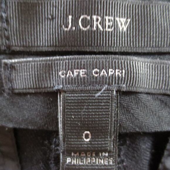 J. Crew Womens Cafe Capri Pants Black Size 0 - Picture 5 of 5